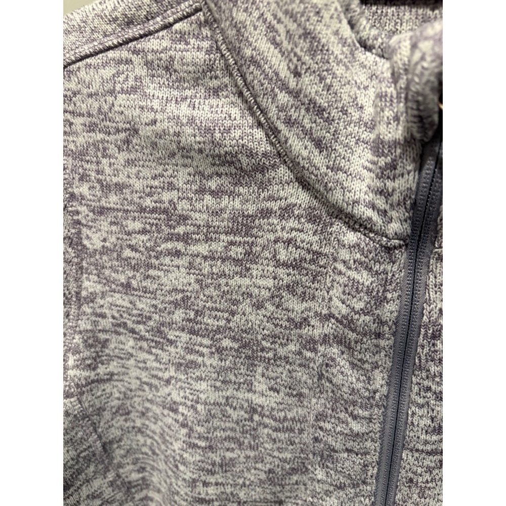 Mny Marc New York Women's Small Heathered Purple Full Zip Mock Neck Jacket - Picture 2 of 6